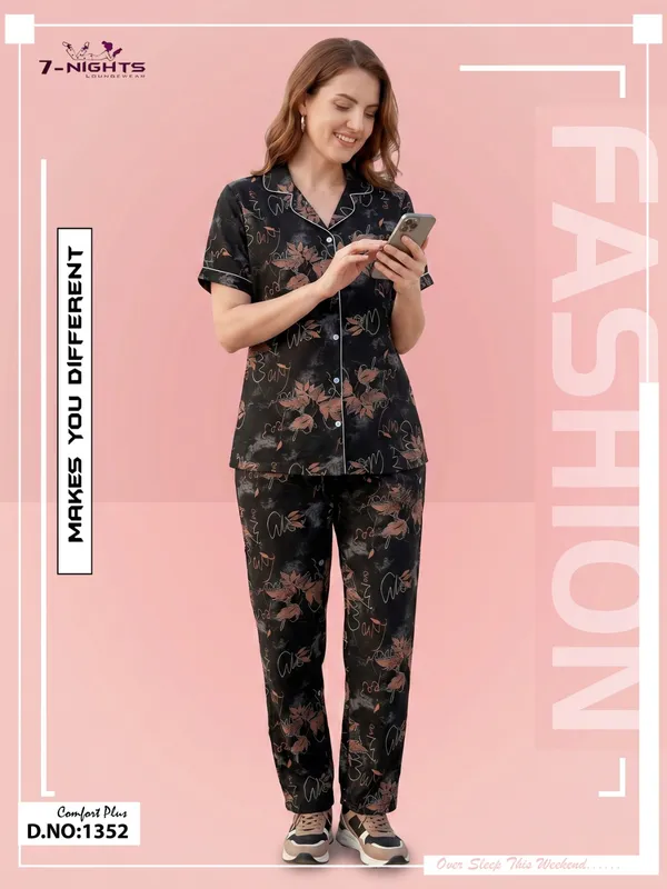 Black_Floral_Print_Satin_Night_Suit_for_Women