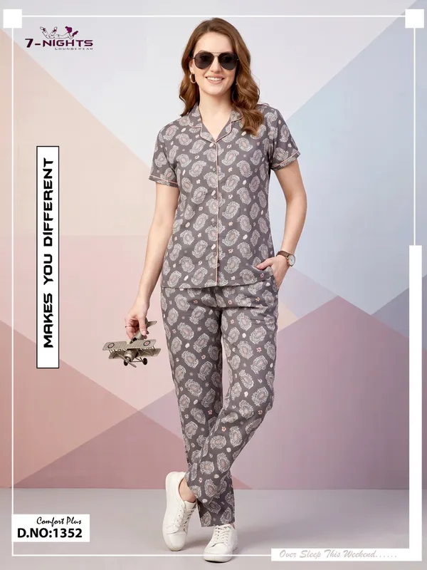Grey_Paisley_Print_Cotton_Night_Suit_for_Women