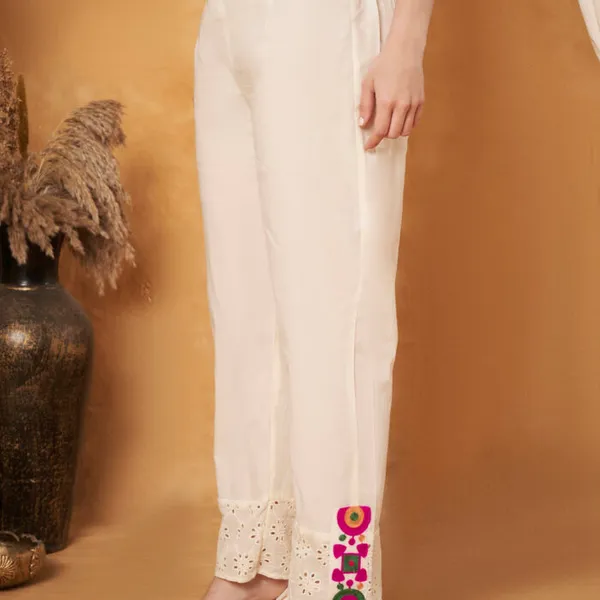 Cream_Cotton_Crochet_Multicolor_Thread_Co-Ord_Set_For_Women