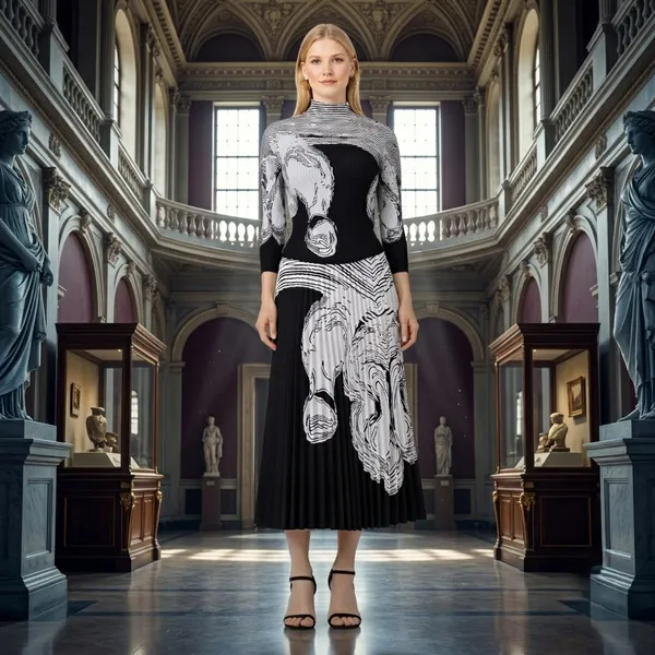 Black_And_White_Polyester_Printed_Top_Skirt_Co-Ord_Set_For_Women