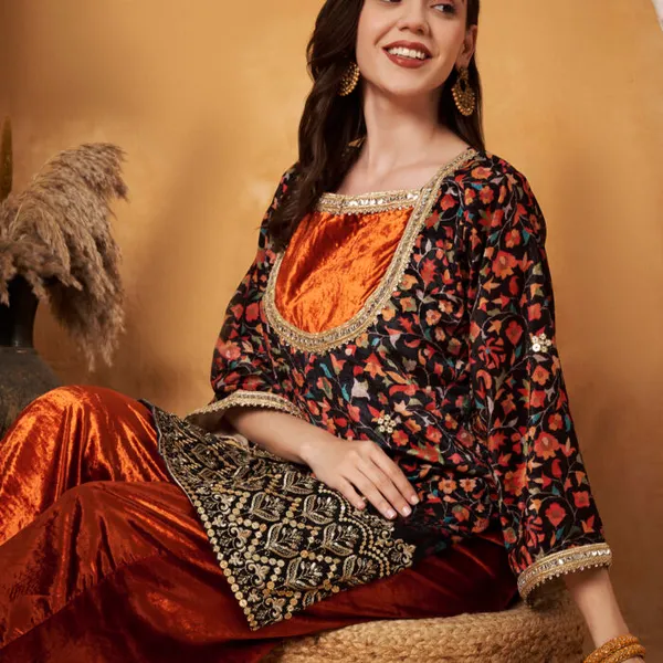 Multicolor_Polyester_Velvet_Printed_Embellished_Co-Ord_Set_For_Women