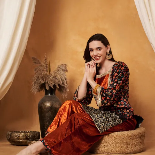 Multicolor_Polyester_Velvet_Printed_Embellished_Co-Ord_Set_For_Women