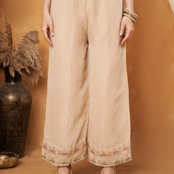 Cream_Polyester_Zari_Embroidered_Suit_Set_For_Women