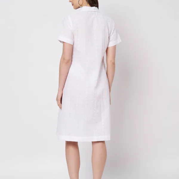 White_Cotton_Chikankari_A-Line_Dress_For_Women