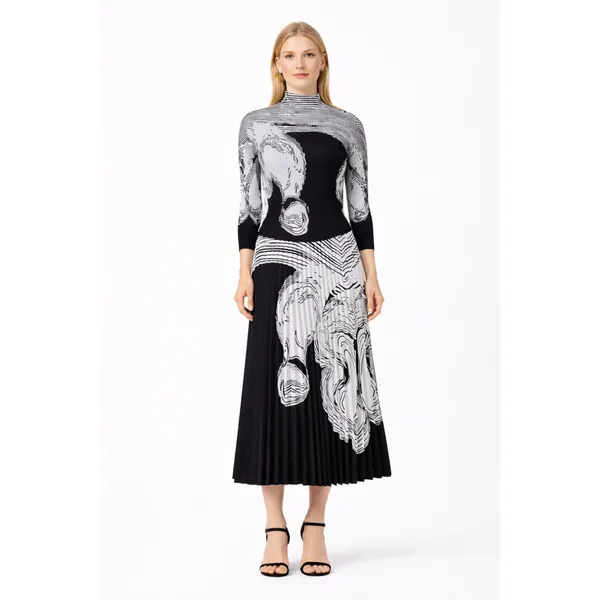 Black_And_White_Polyester_Printed_Top_Skirt_Co-Ord_Set_For_Women