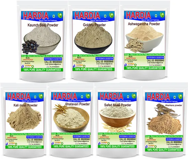 Pack_Of_7_Hardia_Ashwagandha_shatavari_safed_musli_kaunch_beej_akarkara_kali_musli_gokhru_Powder_combo_pack_(700_gm)