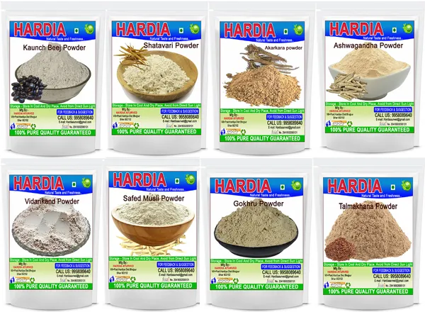 Pack_Of_8_Hardia_Safed_musli_shatavari_kaunch_beej_akarkara_gokhru_vidharikand_talmakhana_ashwagandha_churan_powder_combo_pack_
