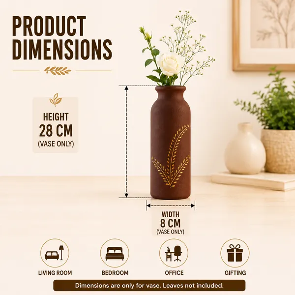 Terracotta_Decorative_Wheat_Motif_Flower_Vase