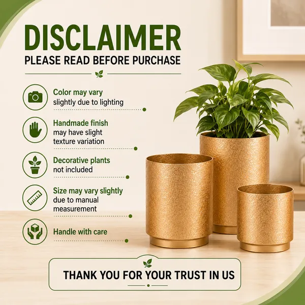 Pack_Of_2_Iron_Cylindrical_Gold_Planter
