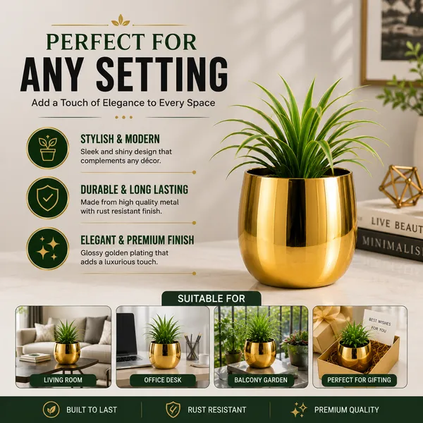 Iron_Indoor_Gold_Round_Planter_Pot