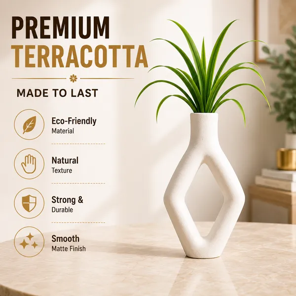 Terracotta_Decorative_White_Diamond_Cutout_Flower_Vase