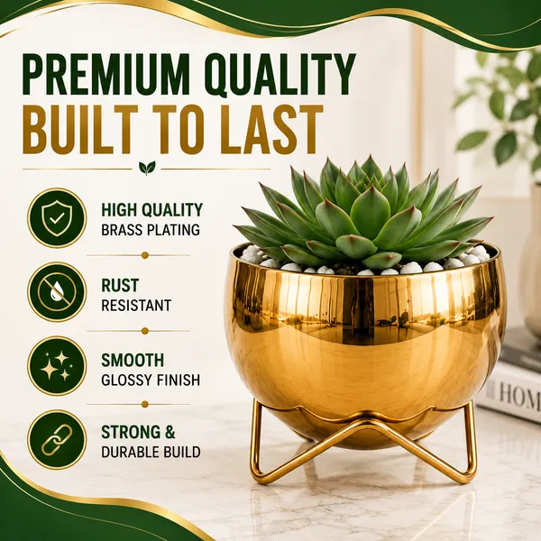 Iron_Indoor_Gold_Planter_With_Stand