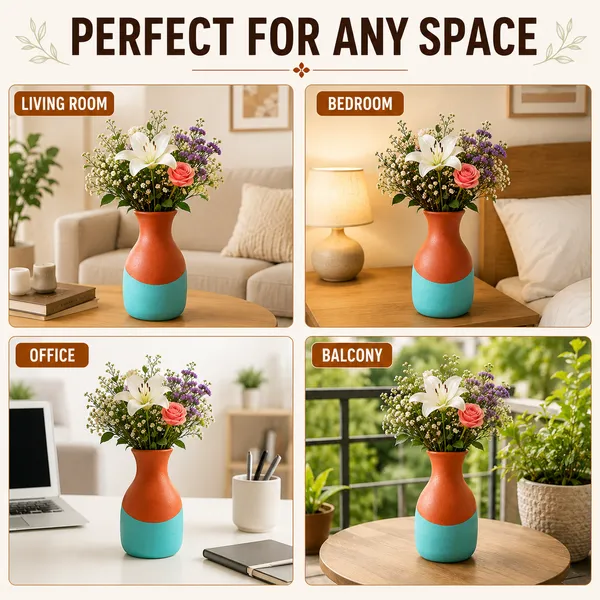Terracotta_Decorative_Two_Tone_Flower_Vase