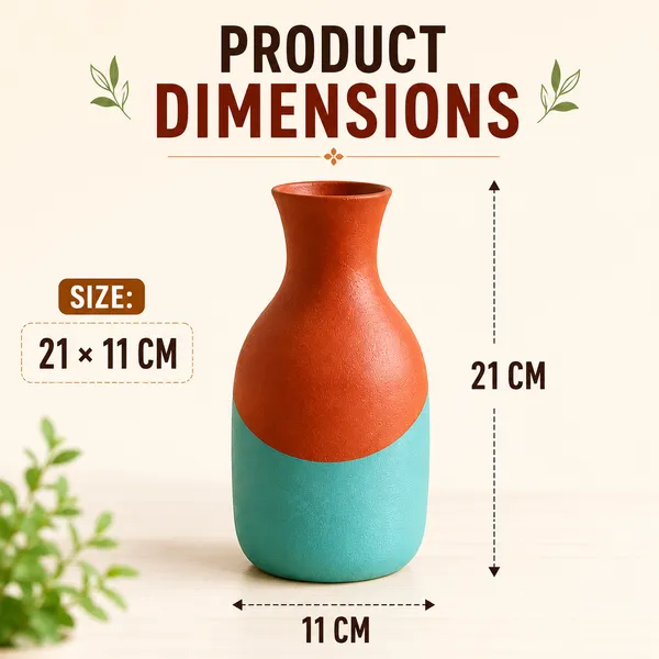 Terracotta_Decorative_Two_Tone_Flower_Vase
