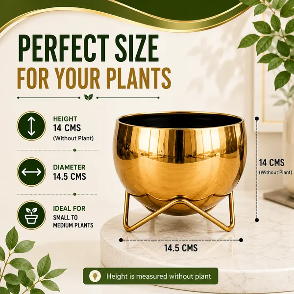 Iron_Indoor_Gold_Planter_With_Stand