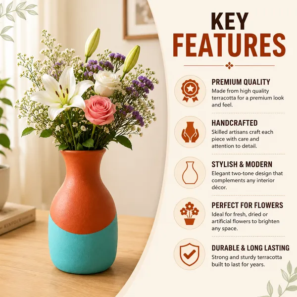 Terracotta_Decorative_Two_Tone_Flower_Vase