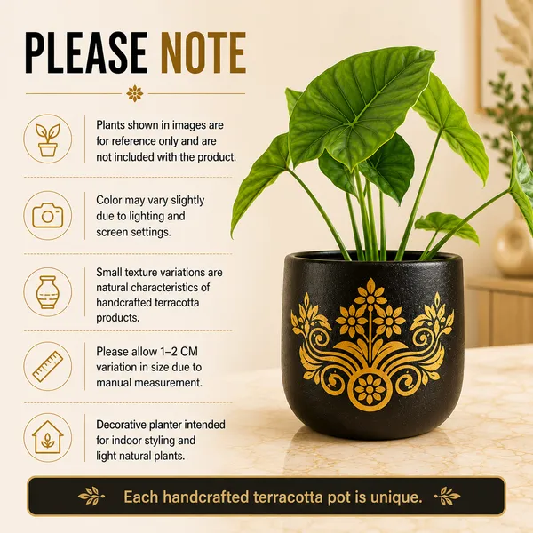 Terracotta_Indoor_Floral_Embossed_Black_Planter_Pot