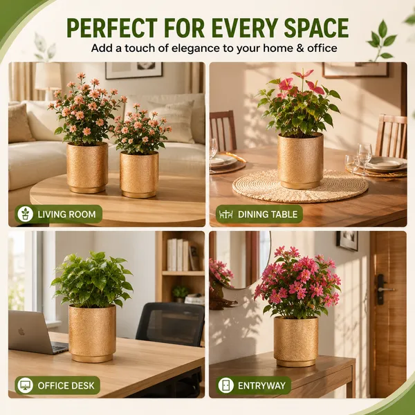 Pack_Of_2_Iron_Cylindrical_Gold_Planter
