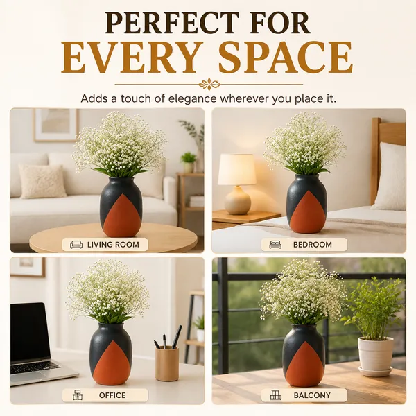 Terracotta_Handcrafted_Black_Red_Decorative_Flower_Vase