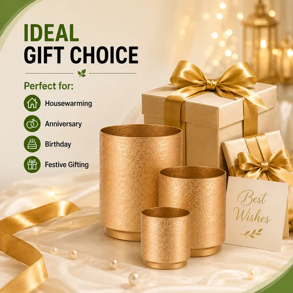 Pack_Of_2_Iron_Cylindrical_Gold_Planter