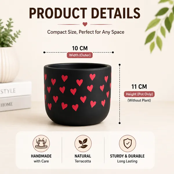 Terracotta_Indoor_Black_Red_Heart_Design_Planter_Pot
