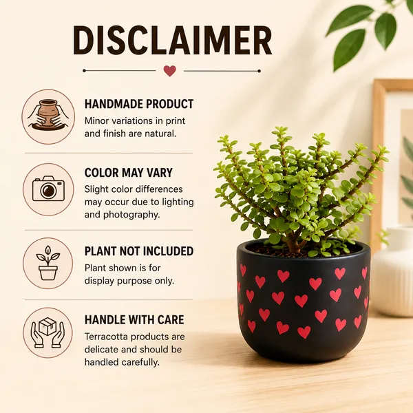 Terracotta_Indoor_Black_Red_Heart_Design_Planter_Pot