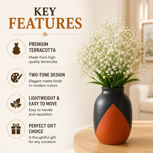 Terracotta_Handcrafted_Black_Red_Decorative_Flower_Vase