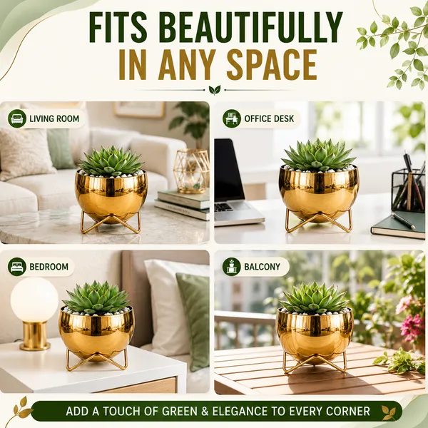 Iron_Indoor_Gold_Planter_With_Stand