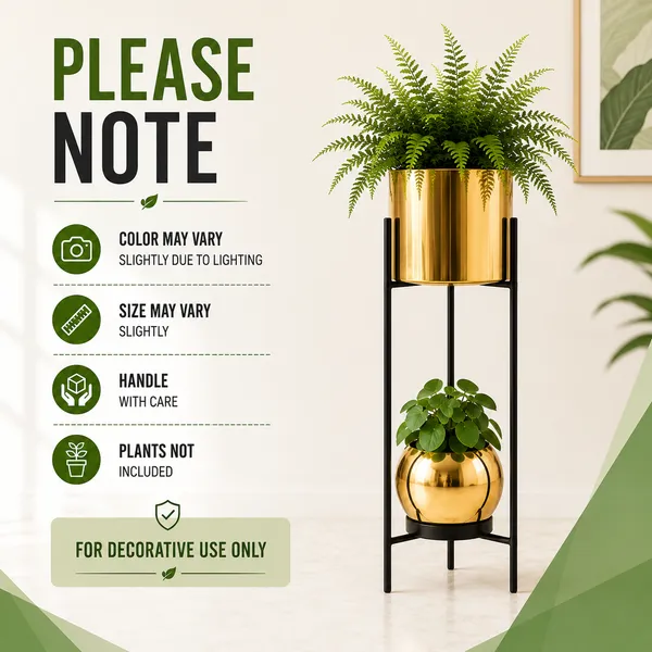 Iron_Indoor_Gold_Two_Tier_Plant_Stand_With_Planters