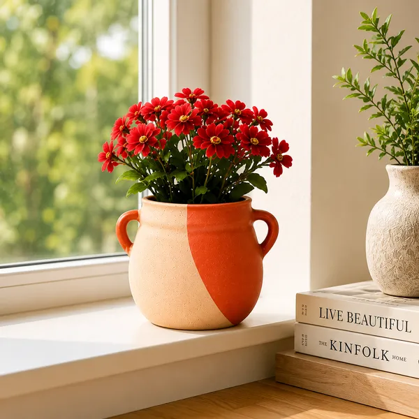 Terracotta_Indoor_Dual_Tone_Handled_Planter_Pot