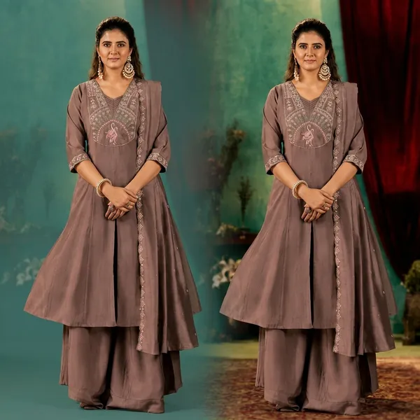 Dusty_Mauve_Cotton_Embroidered_Anarkali_Kurta_Set_For_Women