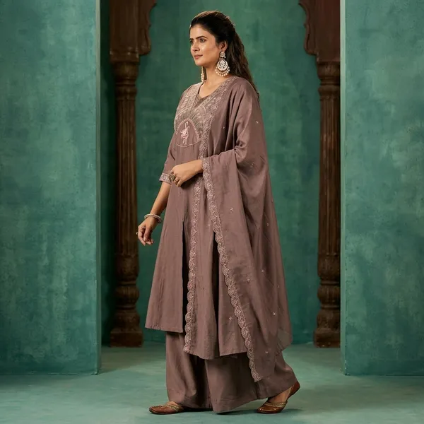 Dusty_Mauve_Cotton_Embroidered_Anarkali_Kurta_Set_For_Women
