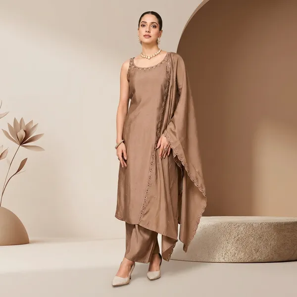 Chiku_Brown_Roman_Silk_Embroidered_Pant_Set__with_sleeves_For_Women