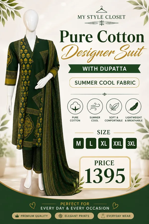 Green_Cotton_Printed_Designer_Suit_With_Dupatta_For_Women