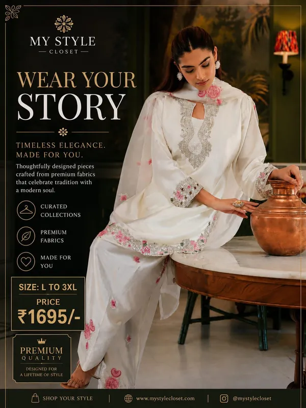 White_Embroidered_satin_Kurta_Set_with_Farsi_salwar_For_Women