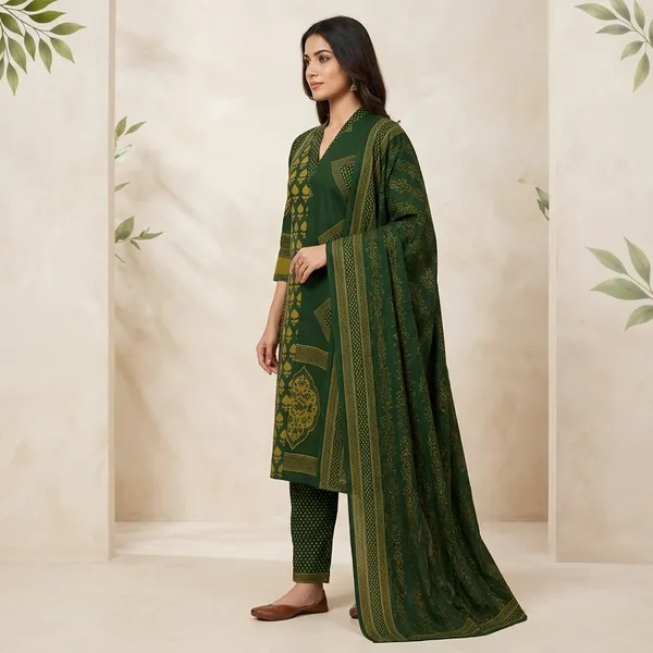 Green_Cotton_Printed_Designer_Suit_With_Dupatta_For_Women