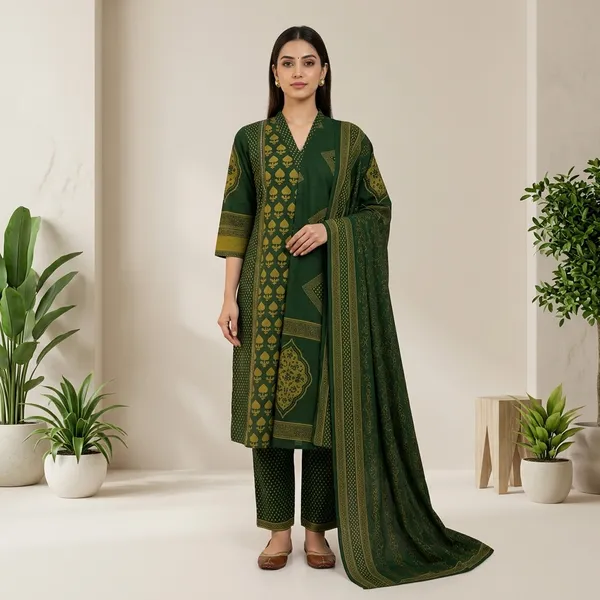 Green_Cotton_Printed_Designer_Suit_With_Dupatta_For_Women