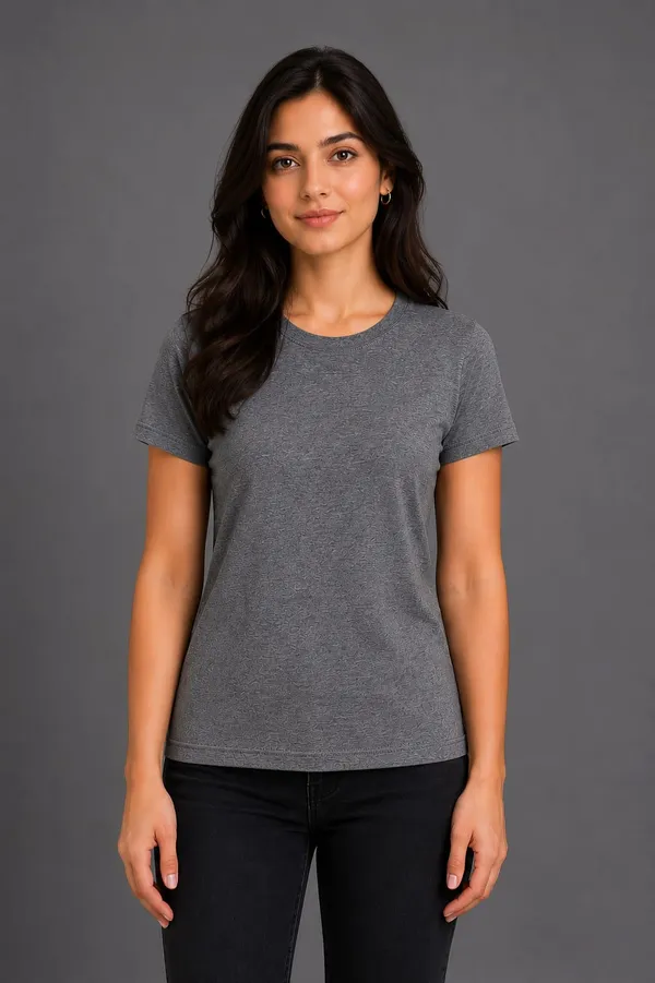 Grey_Pure_Cotton_Round_Neck_Tshirt_for_Womens