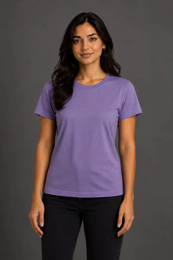 Lavender_Pure_Cotton_Round_Neck_Tshirt_for_Womens