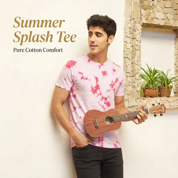 Pink_Pure_Cotton_Tshirt_For_Men