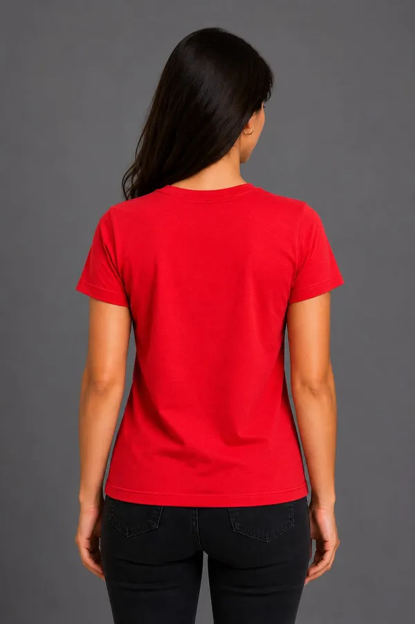 Red_Pure_Cotton_Round_Neck_Tshirt_for_Womens