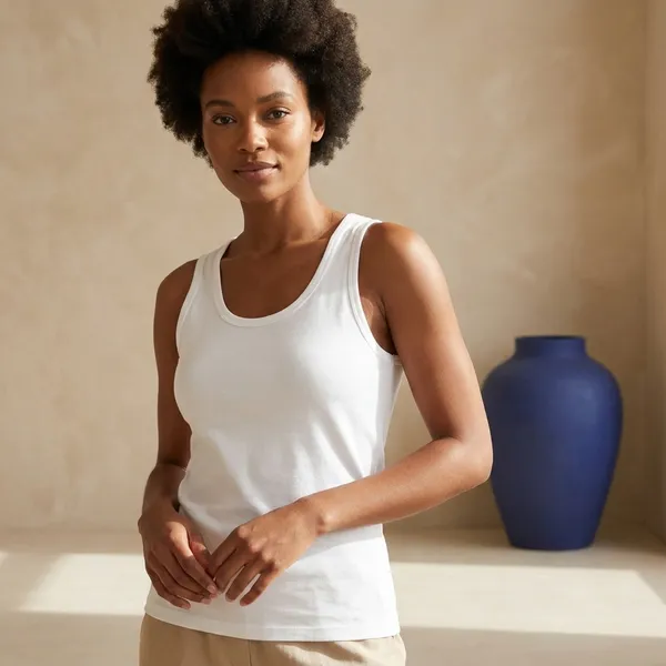 White_Pure_Cotton_Sando,_Vest_For_Women