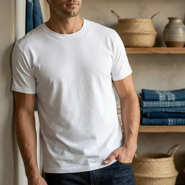 White_Pure_Cotton_Tshirt_For_Men