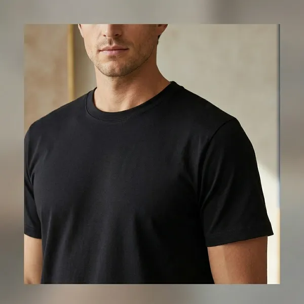 Black_Pure_Cotton_Tshirt_For_Men