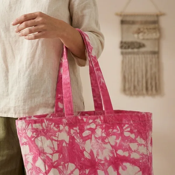 Pink_Pure_Cotton_Tote_Bags_For_Women