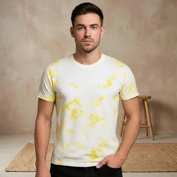 Yellow_Pure_Cotton_Tshirt_For_Men