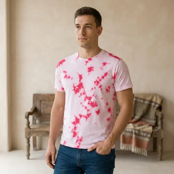 Pink_Pure_Cotton_Tshirt_For_Men