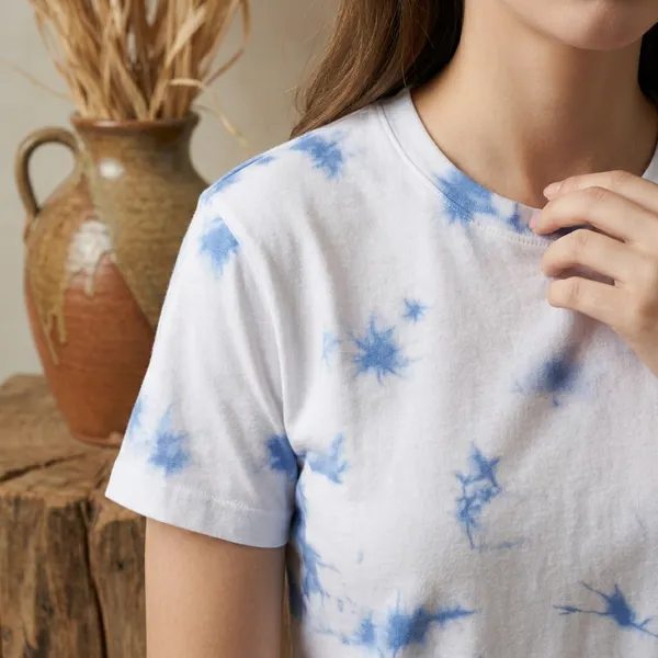 Blue_Pure_Cotton_Tshirt_For_Women