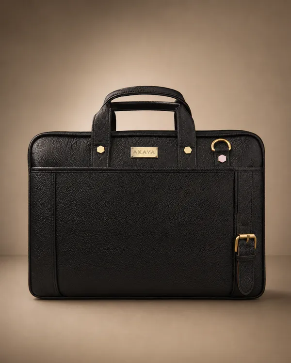 AKAVA_Natural_Leather_Corporate_Executive_Laptop_Bag_with_Buckle_loop