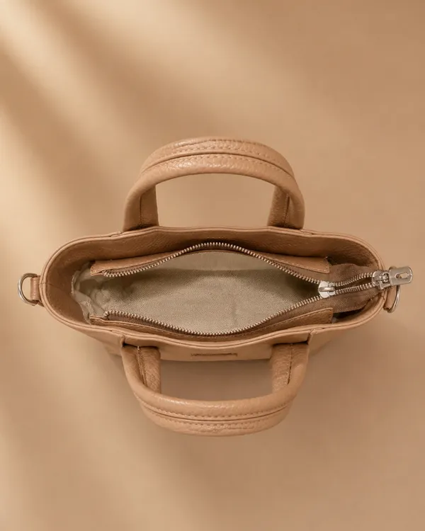 AKAVA_Pebbled_Mini_Winged_Tote_Earth_Tan